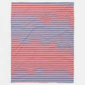 Rot, blau und weiß Streifen Fleecedecke (Vorderseite)