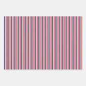 Rot, blau und weiß Streifen Geschenkpapier Set (Vorderseite 3)