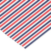 Rot, blau und weiß Streifen Tischdecke (Schrägansicht)