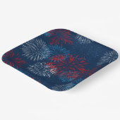 Rot-Blau- und Weißfeuerwerk Pappteller (Gewinkelt)