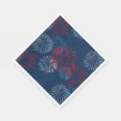 Rot-Blau- und Weißfeuerwerk Serviette (Ecke)