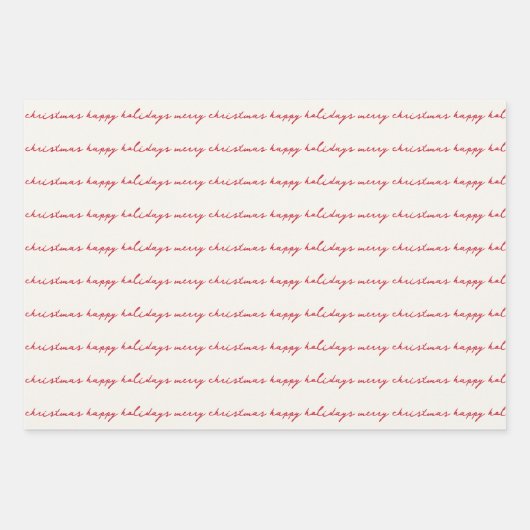 Rot-Blau-Urlaub Geschenkpapier Set (Vorderseite)