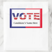 Rot/Blau wählen Rechteckiger Aufkleber (Tasche)