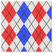 Rot Blau Weiß Argyle Diamantmuster Design Stoff (Nahaufnahme)