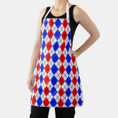 Rot Blau Weiß Argyle Karo Design Schürze (InSitu)