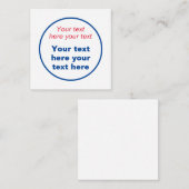 Rot blau Weiß Ihr Text hier ersetzen Slogan Begleitkarte (Vorne/Hinten)