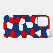 Rot Blau Weiß Muster iPhone Hülle (Rückseite (Horizontal))