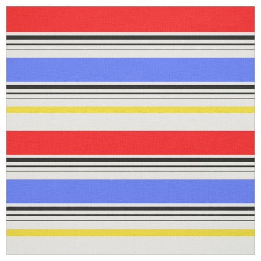 Rot Blau Weiß Streifen Design Stoff (Muster)