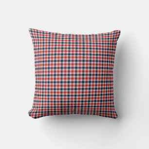 Rot blau weiß tartan kariert kariert Land Kissen