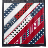 Rot-blau-weiße nationale Patriotische Hintergrund. Duschvorhang (Vorderseite)