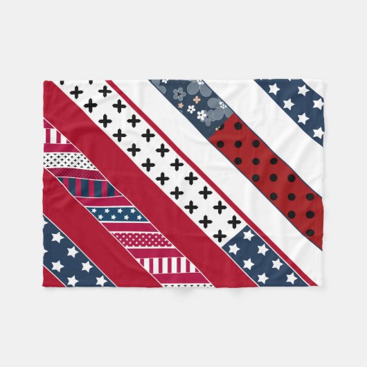 Rot-blau-weiße nationale Patriotische Hintergrund. Fleecedecke (Vorderseite (Horizontal))