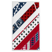 Rot-blau-weiße nationale Patriotische Hintergrund. Kleine Geschenktüte (Rückseite)