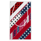 Rot-blau-weiße nationale Patriotische Hintergrund. Kleine Geschenktüte (Vorderseite)