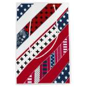 Rot-blau-weiße nationale Patriotische Hintergrund. Mittlere Geschenktüte (Vorderseite)