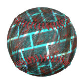 Rot blaue Flecken, Kratzer, Gitter oder Backstein Baseball (Rückseite)