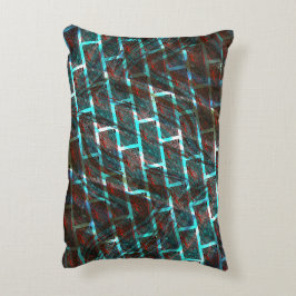 Rot blaue Flecken, Kratzer, Gitter oder Backstein  Dekokissen