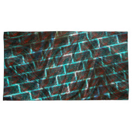 Rot blaue Flecken, Kratzer, Gitter oder Backstein  Kissenbezug