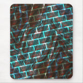 Rot blaue Flecken, Kratzer, Gitter oder Backstein Mousepad (Vorne)