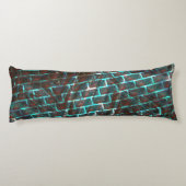 Rot blaue Flecken, Kratzer, Gitter oder Backstein Seitenschläferkissen (Rückseite)