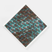 Rot blaue Flecken, Kratzer, Gitter oder Backstein  Serviette (Ecke)