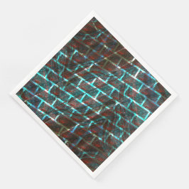 Rot blaue Flecken, Kratzer, Gitter oder Backstein  Serviette