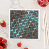 Rot blaue Flecken, Kratzer, Gitter oder Backstein  Serviette (Beispiel)