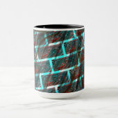 Rot blaue Flecken, Kratzer, Gitter oder Backstein Tasse (Zentrum)