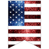 Rot-blaue Glitzern Glitzer Wimpelkette (Dritte Fahne)