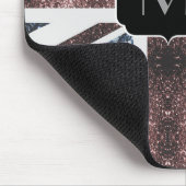 Rot-blaue Glitzern mit der Flagge des Vereinigten  Mousepad (Ecke)