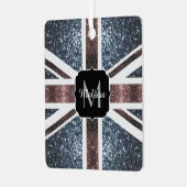 Rot-blaue Glitzern mit der Flagge des Vereinigten  Ornament Aus Metall (Vorderseite links)