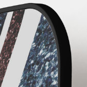 Rot-blaue Glitzern mit der Flagge des Vereinigten Pickleball Schläger (Linke Seite)