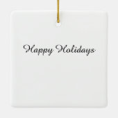 Rot-blaue Glitzern, Monogram Keramikornament (Rückseite)