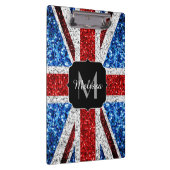 Rot-blaue Glitzern, Monogram Klemmbrett (Rechts)