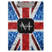 Rot-blaue Glitzern, Monogram Klemmbrett (Vorderseite)