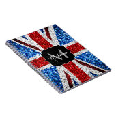 Rot-blaue Glitzern, Monogram Notizblock (Rechte Seite)