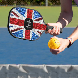 Rot-blaue Glitzern, Monogram Pickleball Schläger