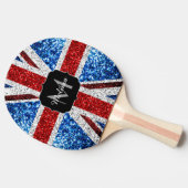 Rot-blaue Glitzern, Monogram Tischtennis Schläger (Seitenansicht)
