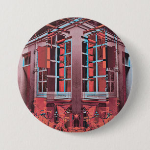 Rot blaue Kopenhagener Fenster reflektieren digita Button