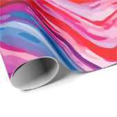 Rot-blaue Marmorstruktur Geschenkpapier (Rolleneckpunkt)