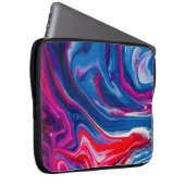 Rot-blaue Marmorstruktur Laptopschutzhülle (Vorne Rechts)