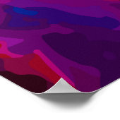 Rot-blaue Marmorstruktur Poster (Ecke)