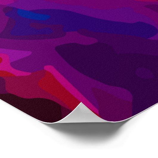 Rot-blaue Marmorstruktur Poster (Ecke)