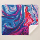 Rot-blaue Marmorstruktur Sherpadecke (Vorderseite (Horizontal))