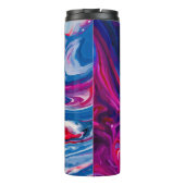 Rot-blaue Marmorstruktur Thermosbecher (Rückseite)