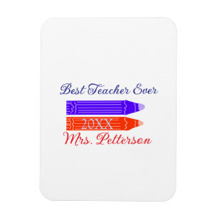 Rot-blaue Stifte, die die beste Lehrerin je geben, Magnet