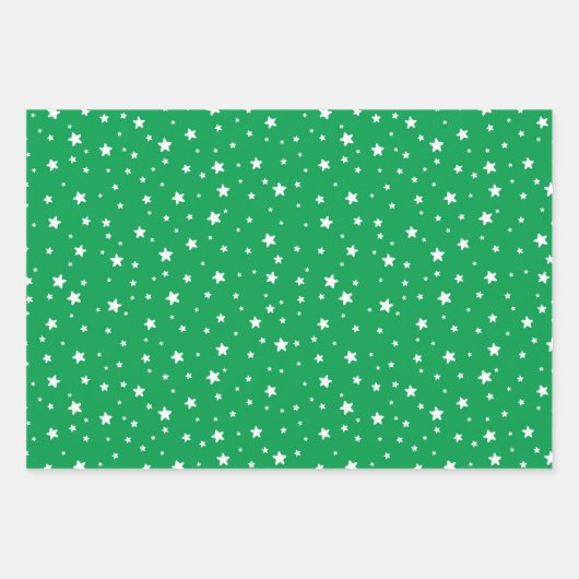 Rot blaue weiße Sterne Perfekt Weihnachten Geschenkpapier Set (Vorderseite 3)