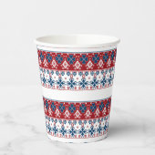 Rot-blaue Zierpapier-Tasse Pappbecher (Links)