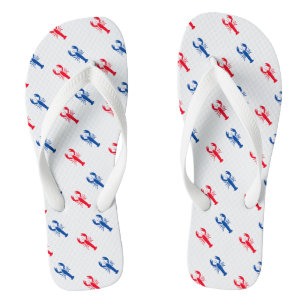 Rot-blaues Hummermuster Patriotic Beach Tow Badesandalen