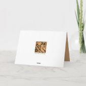 Rot blühen Notecard Karte (Rückseite)