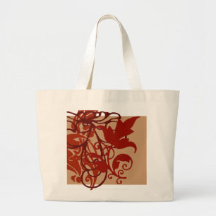 Rot blühen Tasche
